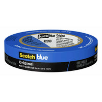 ScotchBlue Original Multi-Surface Painter's Tape - 0.94 in W x 60 yd L (24 mm W x 54.8 m L)-14-day clean removal leaves behind no damage or sticky residue