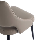 Manhattan Comfort Tremont 21.7" Modern Leatherette Upholstered Dining Chair - Taupe - Set of 2-Features High Density Foam Filled For Comfort and Durability