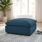 Modway Commix Down Filled Overstuffed Ottoman - Azure-Density Foam Seat