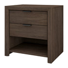 Hudson&Canal Clarice Rectangular Nightstand - 24" W - Brown Oak-Top weight capacity up to 50 lbs, lower shelf up 10 20 lbs, and drawers can hold 10 lbs each