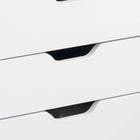Vinsetto Mobile Letter/A4 Filing Cabinet with Drawers & Wheels - White-Assembly is required
