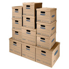 Bankers Box SmoothMove Classic Moving Kit  - Assorted Boxes - 12 Pack-Easy set-up - no tape required for box assembly