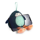 Planet Buddies 2-in-1 Plush Phone Holder and Screen Wiper - Black/Blue (Penguin)-2-in-1 Plush Phone Holder and Screen Wiper