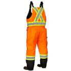 Forcefield Hi Vis Winter Safety Overall - Small - Orange-Shell is fluorescent 100 percent polyester ripstop fabric and polyurethane coated