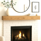 Entrepot La Grange Floating Beam Fireplace Mantel - 60" L x 7" D x 5" T - Honey-Real Wood