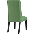 Modway Baron Fabric Dining Chair - Green - 2 Pack-Solid Rubberwood Legs