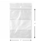 KL Rubber Resealable Polyethylene Bag With White Id Block & Hang Hole - 2 Mil - 3" x 5” - 1000 Pack-White ID block for easy labeling, coding, or instructions