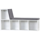 HOMCOM Bookshelf with Reading Nook - Grey-2 cushions are removable and detachable for easy cleaning