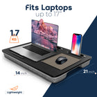 ShoppingAll Lap Desk - Black-The dual bolster cushions provide extra comfort on your lap and can be used as a nice pillow whenever you’re tired