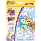 Crayola Colour & Erase Reusable Puzzle Set - Bluey-CRAYOLA COLOUR & ERASE RECOLOURABLE PUZZLE: Includes 12 Double Sided Bluey Puzzle Pieces (6" x 6"), and 4 Colour & Erase Washable Markers