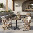 Zuo Gazebo Dining Table - Walnut-Dimensions: 23.6" L x 23.6" W x 29.5" H