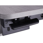 Rocelco 37" Deluxe Extra-Wide Sit to Stand Adjustable Desk Riser - Grey-Large Work Surface: 37.5" wide by 20.5" deep desktop holds up to two 32" monitors and 29" wide by 11.5" deep retractable keyboard tray will hold a laptop if needed
