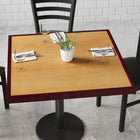 Flash Furniture 36" Square 2-Tone High-Gloss Cherry / Mahogany Resin Table Top with 2" Thick Drop-Lip-High Gloss Cherry Resin Finish