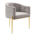 Modway Savour Tufted Performance Velvet Accent Chairs - Light Grey - 2 Pack-Assembly Required