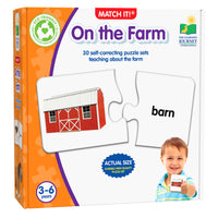 University Games The Learning Journey Match It: On the Farm - Farm Animals Matching Game - Early Learning Farm Puzzle-Improve thinking & problem-solving skills