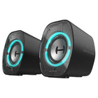 Hecate G1000II BT 5.4 Gaming Speaker with 2.5" Driver & Enhanced Bass USB-C AUX 9 Dynamic RGB Lighting Modes - Black-With a compact 9.2cm-wide body, each speaker fits effortlessly on a 1-meter desk. The dazzling big eye adds charm on camera and grabs attention—stylish, space-saving, and always photo-ready