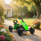 Qaba Kids Pedal Go Kart with Silent EVA Wheels - Green-Easy pedal controls let kids move forward or reverse with confidence 