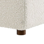 Modway Commix Down Filled Overstuffed Boucle Fabric Ottoman - Ivory-Ottoman Weight Capacity: 331 lbs.
