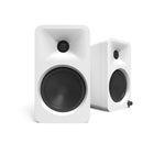Kanto 140W Powered Reference Speakers with USB-C, RCA and Bluetooth 5.0 Inputs - Matte White - 2 Pack-4" Aluminum Concave Cone (Magnetically Shielded)