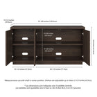 Hudson&Canal Hanson Rectangular Fluted TV Stand for TV's up to 55" - Alder Brown-Product Dimensions: 47.5" L x 15.5" W x 24" H