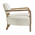 Modway Zinnia Linen Blend Accent Chair - Ivory-Non-Marking Foot Pins