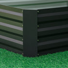 Outsunny Galvanized Raised Garden Bed - 95" L x 36" W x 12" H - Grey-Cultivate a diverse range of your favourite plants, vegetables, herbs, and flowers 