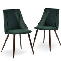 Homy Casa Desk Chairs with Armrests Suede Brown Fabric  - 2 Pack-Soft Suede Texture – Upholstered in smooth brown suede-look fabric for a cozy feel