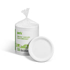 Perk Compostable Paper Plates - 9" - White - 250 Pack-Compostable plate can carry a full meal without bending or soaking through