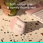 Logitech Lift Vertical Ergonomic Mouse - Rose-Raise your hand into comfort: Rest on Lift upright mouse throughout the day, with a softly textured grip and snug thumb rest for level-above coziness