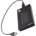 Apricorn Aegis Fortress L3 FIPS 140-2 Level 3 Encrypted 1 TB Portable Hard Drive - Black-The Fortress L3 has no factory-preset default PIN. With forced enrollment, the administrator is required to establish a sufficiently complex PIN before the device can be set up or used.