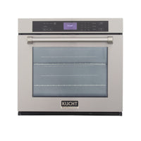 Kucht 30" 5 cu. ft. Single Electric Wall Oven - Stainless Steel-Quick preheat, Sabbath, Convection cooking