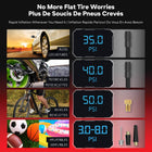 Bullseye Pocket Air Portable Rechargeable Tire Inflator Air Compressor and Powerbank-QUICK INFLATION: Despite its small size, the Pocket Air Bullseye Pro Tire Inflator packs a powerful punch. Equipped with a high-performance motor, it inflates standard car tire pump in just a few minutes. With a maximum pressure of 100 PSI, Pocket Air Pump is suitable for a variety of vehicles, from cars and bikes to motorcycles and inflatables. This portable tire inflator for car saves time and keeps you safe with a reliab