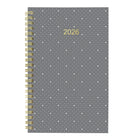 Blueline 2026 Minimalist Weekly/Monthly Planner with Poly Cover - 8" x 5" - Assorted Colours - Bilingual-Gold twin-wire binding and thick poly cover with golden foil details