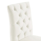 Modway Duchess Performance Velvet Dining Chairs - White - 2 Pack-9