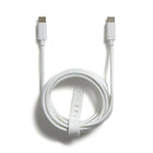 NXT Technologies 6 ft Braided USB-C Cable - White-USB-C to USB-C