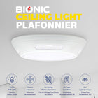 Bell+Howell Bionic Wireless Super Bright LED Ceiling Light with Remote-Led lights: the light is illuminated with 34 high powered LED designed to last 50,000-hours and is battery operated with 4 C batteries (not included) and a cell battery for the remote (included)