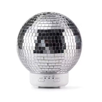 Rotate Disco Ball Essential Oil Diffuser Ultrasonic Cool Mist Humidifier - Silver-Versatile ultrasonic diffuser: Transforms water and essential oils into a cool, fine mist to improve ambient air quality