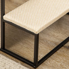PawHut 3-Step Carpeted Pet Stairs - Cream White-Material: Steel, Particle Board, Polyester, Sisal 