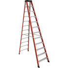 Featherlite 6800 AA Series 12' Industrial Extra Heavy-Duty Fiberglass Stepladder-Nominal Height: 12'