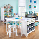 Guidecraft Martha Stewart Living & Learning Collection Kids’ Art Table & Stools - Creamy White-For ages 4 and up