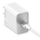 Scosche PowerVolt 20W Power Delivery USB-C Fast Charger & 6' USB-C Braided Cable - White-Designed to fit any power outlet or power strip
