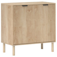 HOMCOM 30.7" L Sideboard Storage Cabinet with Doors & Adjustable Shelf - Oak-Two-layer cabinet with a three-level adjustable shelf maximizes storage flexibility