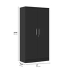 Ceha Canada BDM 180 Storage Cabinet with Fixed handle - Black-SECURE 2-POINT LOCKING SYSTEM: Keep your belongings safe with a reliable locking mechanism, paired with a fixed handle for easy operation