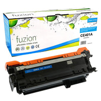 fuzion HP CE401A (507A) Compatible Toner - Standard Yield - Cyan-Cyan