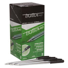 Tratto Ballpoint Pens - Medium - Black - 50 Pack-Transparent barrel
