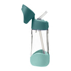 b.box - Tritan Drink Bottle - 450ml - Emerald Forest-Spill-proof straw and robust handle for school and on-the-go