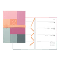Letts 2026 Gradient Weekly/Monthly Hard Cover Planner - 8-1/4" x 5-5/6" - Rose - Multilingual-12-Month: January 2026 to December 2026