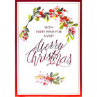 Mill Brook Studio Christmas Greeting Cards/Envelopes - 5-3/8" x 7-3/4" - Merry Christmas: Berries - 18 Pack-Card shop quality greeting cards