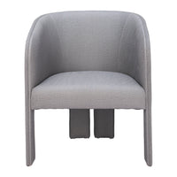 Zuo Hull Accent Chair - Slate Grey-Cozy polyester linen fabric