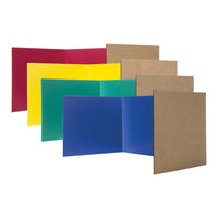 Flipside Corrugated Study Carrel, Assorted, 24 Pack-Size: 12"(H) x 48"(W)